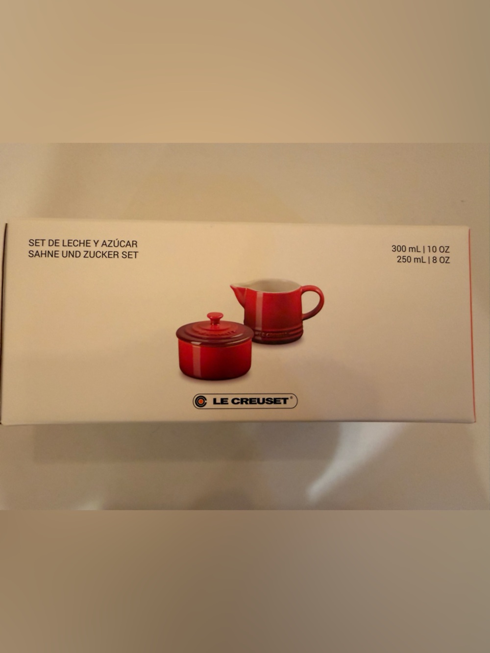 Le Creuset Stoneware Signature Cream and Sugar Set, Marseille Blue NEW - Picture 6 of 9